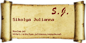 Sikolya Julianna névjegykártya